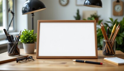 minimalist note tab mockup on hardcover, daylight