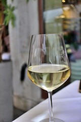Italian white wine in Venice, Italy