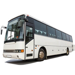 Bus set isolated on transparent background  
