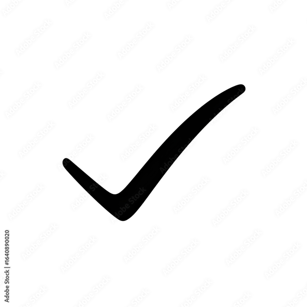 Poster isolated check mark illustration with dotted line design on a dark black background for design proje