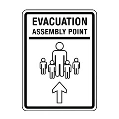 Evacuation Route Warning Sign Vector