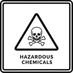 Toxic Gas Warning Sign with Skull