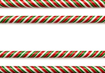 Colorful Candy Canes in Festive Red and Green Stripes Perfect for Holiday Celebrations and Decorations