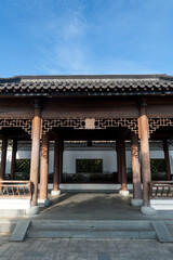 Naklejka premium A traditional Chinese garden pavilion