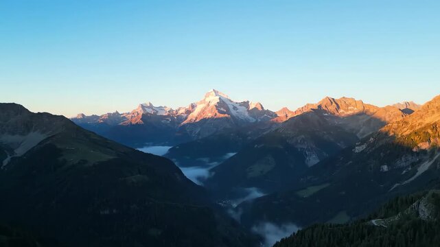 Aerial view of majestic mountain range scenic landscape nature photography travel vlog