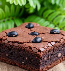 chocolate cake with mint