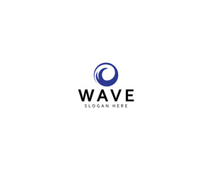 Obraz premium Wave Logo With Circular Logo Design Concept