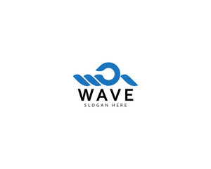 Fototapeta premium Wave Logo Abstract Letter C Design Logo