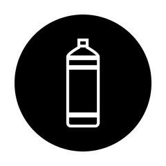 black and white illustration of bottle icon