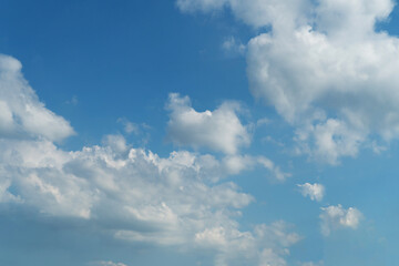 Blue sky with cirrus cloud. It's clearing day and good weather in the morning