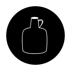 black and white illustration of bottle icon