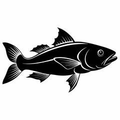 Atlantic vector clean black silhouette design white background