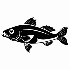 Atlantic vector clean black silhouette design white background