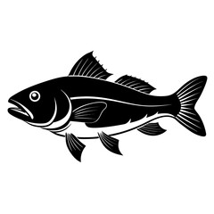 Atlantic vector clean black silhouette design white background