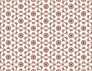 Fototapeta premium Geometric Floral Outline Background