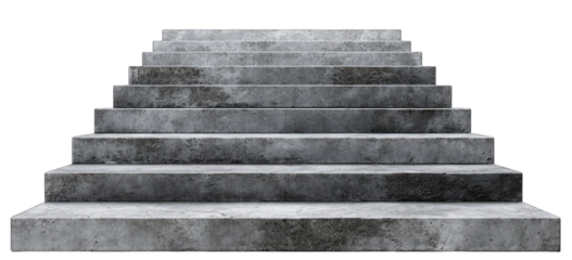 Gray concrete steps ascending