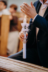 Chrzest święty, zbliżenie na świece