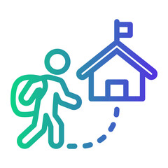 asylum Line Gradient Icon