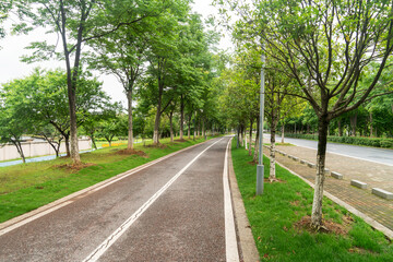 walkway in the modern city