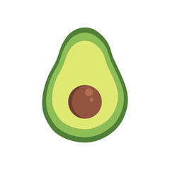 Cartoon avocado fruit vector illustration