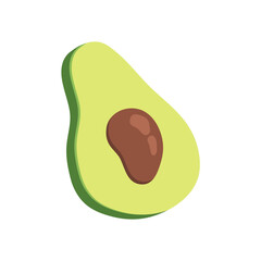 Cartoon avocado fruit vector illustration
