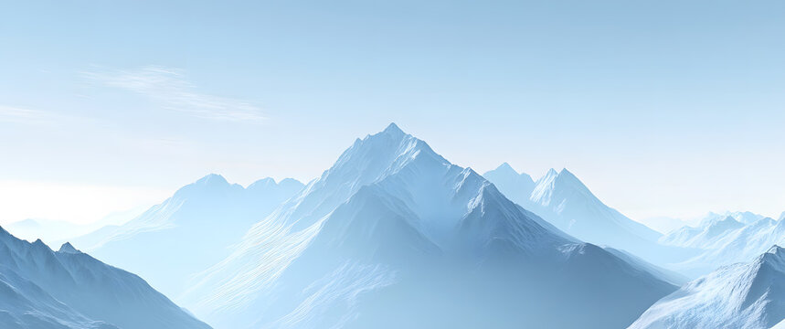 snow covered mountains in winter - Powered by Adobe