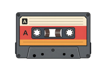 Fototapeta premium Retro cassette tape perfect for vintage music, nostalgia, and audio recording projects