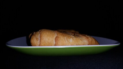 Close up shot of delicious molen banana.