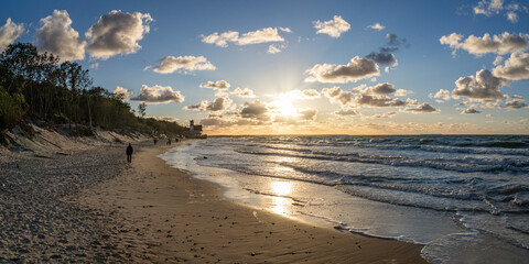 panorama of the Baltic Sea in the suburbs of Zelenogradsk