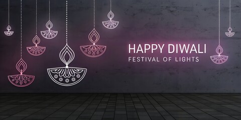 Diwali background illustration, Creative diwali decorative diya illustration, Happy diwali post design, Diwali or Dipavali festival, Colorful happy diwali instagram post