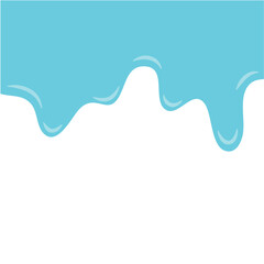Dripping liquid. Melt drop. Flowing liquid. Vector illustration.