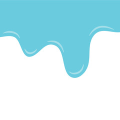 Dripping liquid. Melt drop. Flowing liquid. Vector illustration.