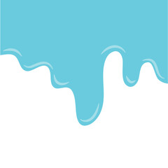Dripping liquid. Melt drop. Flowing liquid. Vector illustration.