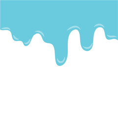Dripping liquid. Melt drop. Flowing liquid. Vector illustration.