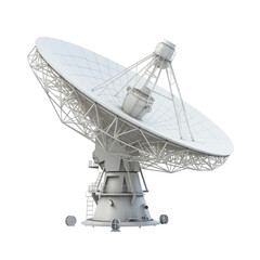 Large white radio telescope, detailed design