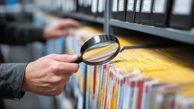 MSDS (Material Safety Data Sheet) folder being reviewed by worker, compliance image