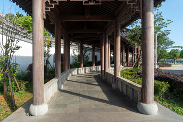 Corridor of classical architecture in China