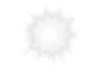 Obraz premium Intense white starburst with a powerful center glow and dramatic radial rays, creating a stunning and explosive light effect on a clean white background