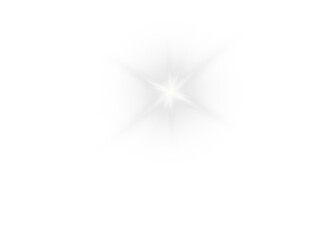 Bright, sparkling starburst with a subtle lens flare and glowing rays, providing a clean and...