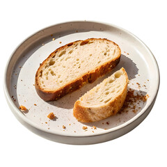 Artisan Bread: Sliced Loaf on Speckled Plate - Delicious Bakery Product Photography