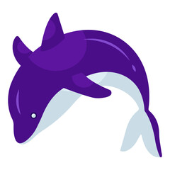 Creative design icon of whale