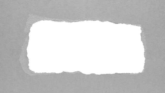 Grey torn paper or cardboard message backdrop with rough edges and blank copy space for text in the middle, png template on transparent background design element - Powered by Adobe