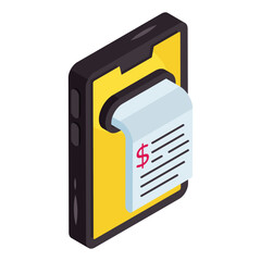 An icon design of mobile bill