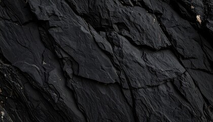 Textured Black Rock Closeup of weathered stone with natural lines and patterns.
