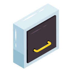 An icon design of cabinet isolated on white background