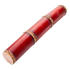 Vibrant Red Sugarcane: Close-up of a Single Cane