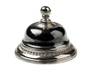 Polished silver bell with dark interior