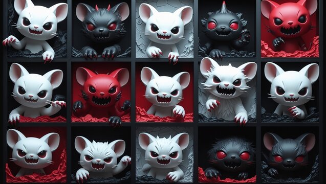 Menacing Mouse Collection A Rogues' Gallery of Red-Eyed Critters