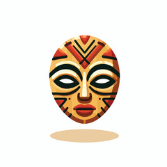 Traditional African mask icon