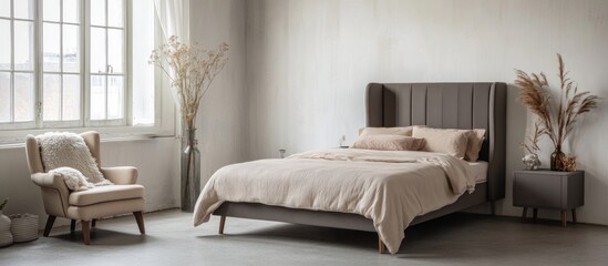 Serene Bedroom Interior Design: Minimalist Elegance with Neutral Tones